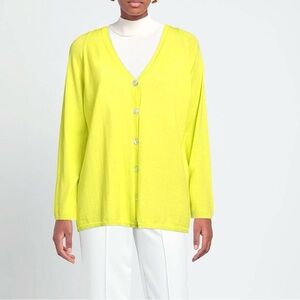 New With Tag!!! “ Designer” Women’s Sweater Cardigan - Neon Yellow